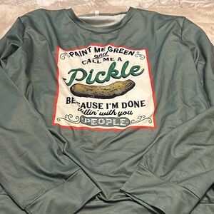 Green Pickle Graphic Sweatshirt